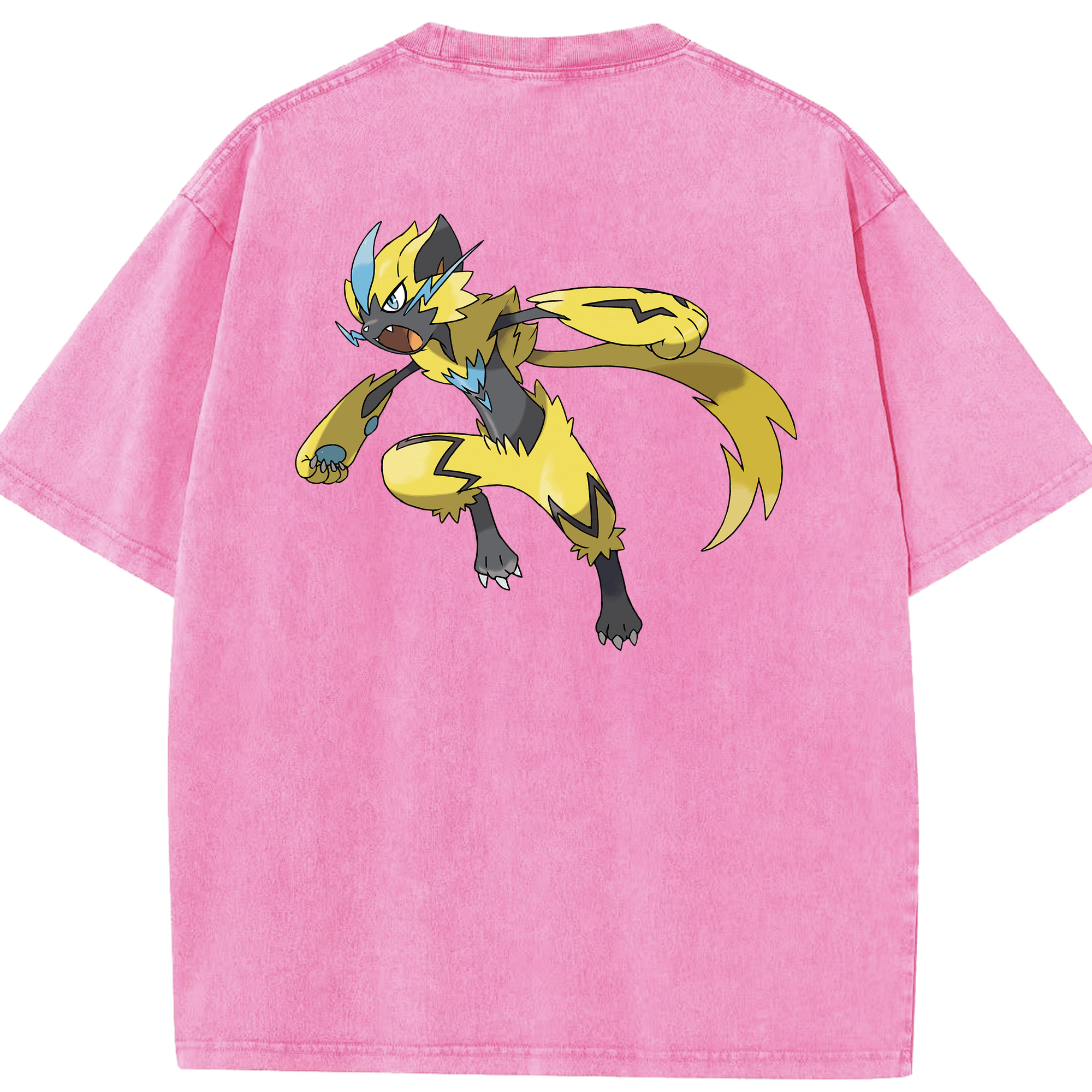 （画像用） ポケットモンスター Pokémon 綿100% ヴィンテージ風 半袖Tシャツ（背面プリント）